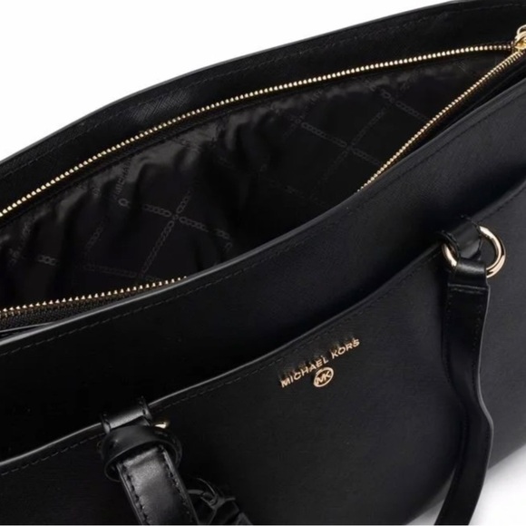 MICHAEL KORS Sullivan Large Leather Tote Bag Black AUTHENTIC NEW -Minor Damage - Picture 12 of 14